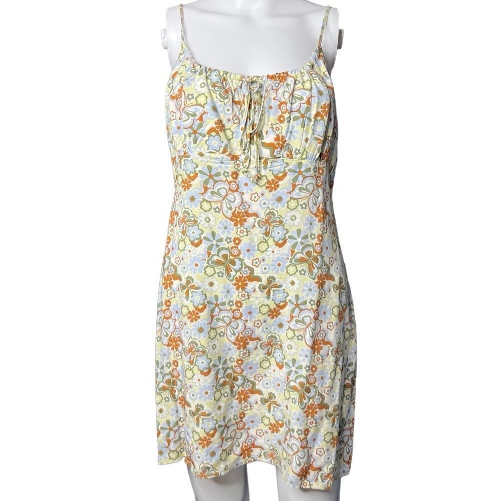 L.A. Hearts Butterfly Green & Brown Mini Dress Size Medium